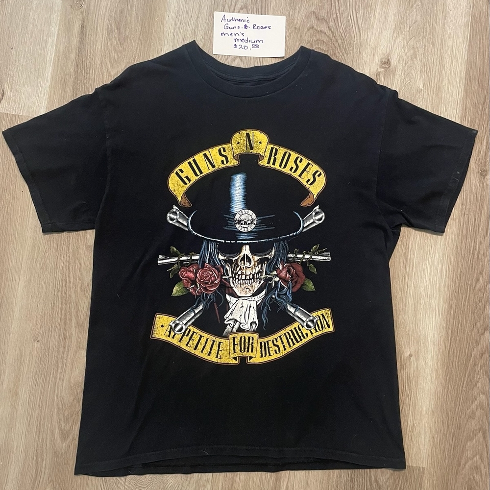 Guns N' Roses "Appetite For Destruction" Black Graphic Tee Men’s Size M